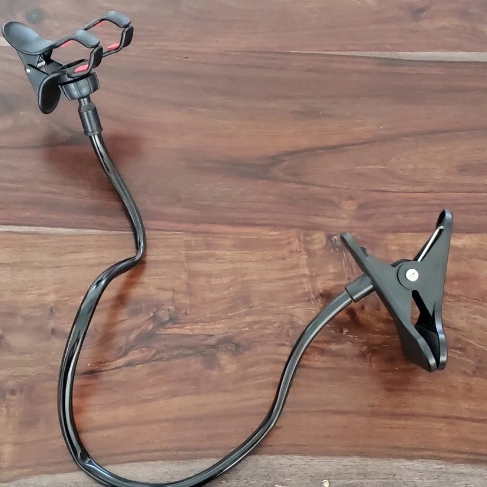 PHONE HOLDER, Flexible, Black, EUC